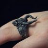 Anillo acero calavera - Imagen 3