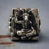 Anillo acero baphomet - Imagen 5